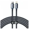 Cablu Alimentare si Date Baseus Crystal Shine Fast Charging Type-C la Lightning Iphone 20W 2m braided Negru