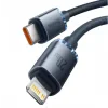 Cablu Alimentare si Date Baseus Crystal Shine Fast Charging Type-C la Lightning Iphone 20W 2m braided Negru