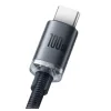 Cablu Alimentare si Date Baseus Crystal Shine Fast Charging USB la USB Type-C 100W 1.2m braided Negru