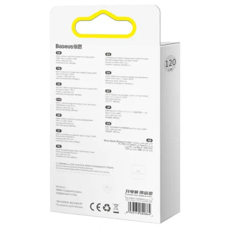 Cablu Alimentare si Date Baseus Crystal Shine Fast Charging USB Type-C la USB Type-C 100W 1.2m braided Negru