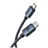 Cablu Alimentare si Date Baseus Crystal Shine Fast Charging USB Type-C la USB Type-C 100W 2m braided Negru