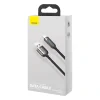 Cablu Alimentare si Date Baseus Display Fast Charging USB la USB Type-C 5A braided 2m Negru