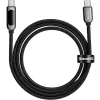 Cablu Alimentare si Date Baseus Display Fast Charging USB Type-C la USB Type-C 100W braided 2m Negru