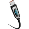 Cablu Alimentare si Date Baseus Display Fast Charging USB Type-C la USB Type-C 100W braided 2m Negru