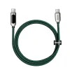 Cablu Alimentare si Date Baseus Display Fast Charging USB Type-C la USB Type-C 100W braided 1m Verde