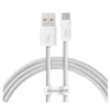 Cablu Alimentare si Date Baseus Dynamic Fast Charging USB la USB Type-C 100W brodat 2m Alb