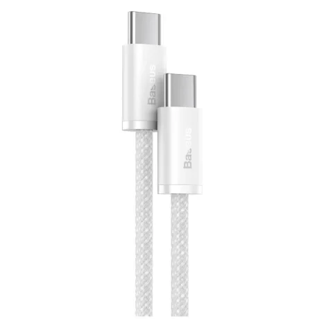 Cablu Alimentare si Date Baseus Dynamic Fast Charging USB Type-C la USB Type-C PD 100W braided 1m Alb