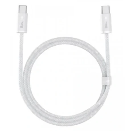 Cablu Alimentare si Date Baseus Dynamic Fast Charging USB Type-C la USB Type-C PD 100W braided 1m Alb