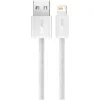 Cablu Alimentare si Date Baseus Dynamic Series Fast Charging USB la Lightning Iphone 2.4A 1m braided Alb