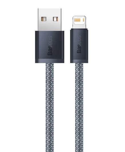 Cablu Alimentare si Date Baseus Dynamic Series Fast Charging USB la Lightning Iphone 2.4A 1m braided Gri thumb