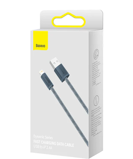 Cablu Alimentare si Date Baseus Dynamic Series Fast Charging USB la Lightning Iphone 2.4A 1m braided Gri thumb