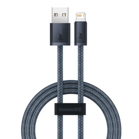 Cablu Alimentare si Date Baseus Dynamic Series Fast Charging USB la Lightning Iphone 2.4A 1m braided Gri
