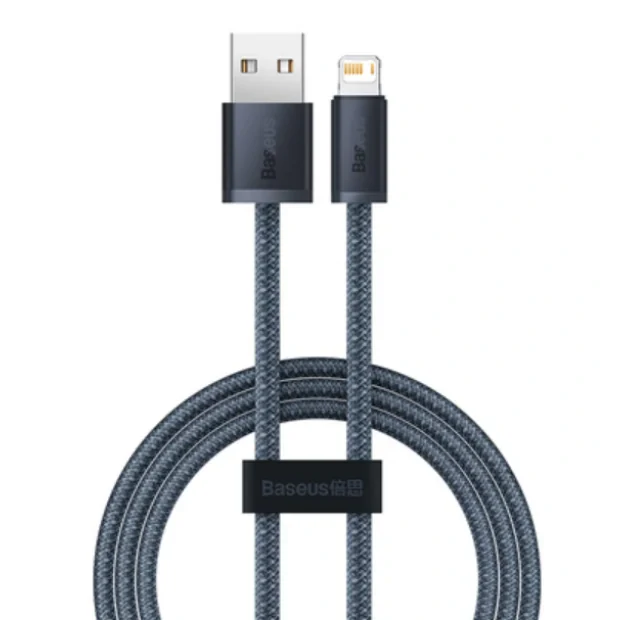 Cablu Alimentare si Date Baseus Dynamic Series Fast Charging USB la Lightning Iphone 2.4A 1m braided Gri