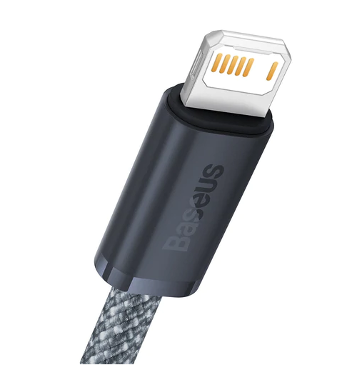 Cablu Alimentare si Date Baseus Dynamic Series Fast Charging USB la Lightning Iphone 2.4A 1m braided Gri thumb