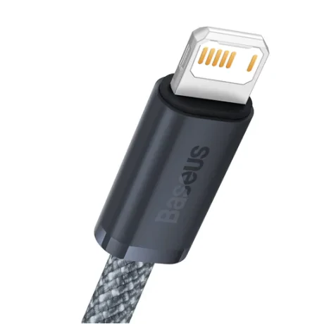 Cablu Alimentare si Date Baseus Dynamic Series Fast Charging USB la Lightning Iphone 2.4A 1m braided Gri