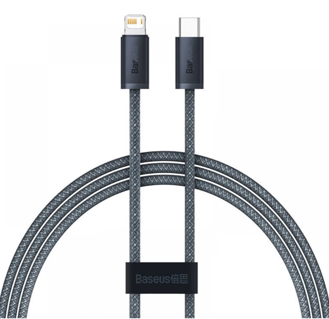 Cablu alimentare si date Baseus Dynamic Series Fast Charging USB Type-C la Lightning Iphone 20W 1m braided Gri thumb
