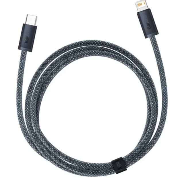 Cablu alimentare si date Baseus Dynamic Series Fast Charging USB Type-C la Lightning Iphone 20W 1m braided Gri