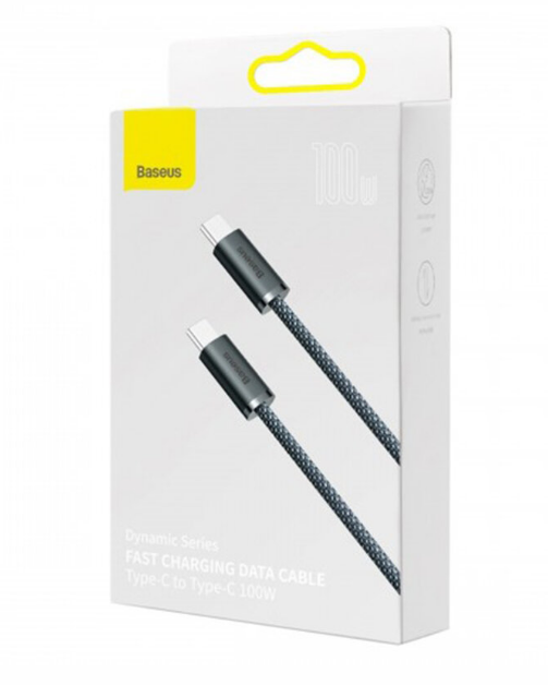 Cablu Alimentare si Date Baseus Dynamic Series Fast Charging USB Type-C la USB Type-C 100W 1m braided Gri thumb