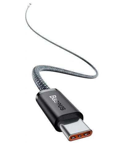 Cablu Alimentare si Date Baseus Dynamic Series Fast Charging USB Type-C la USB Type-C 100W 1m braided Gri thumb