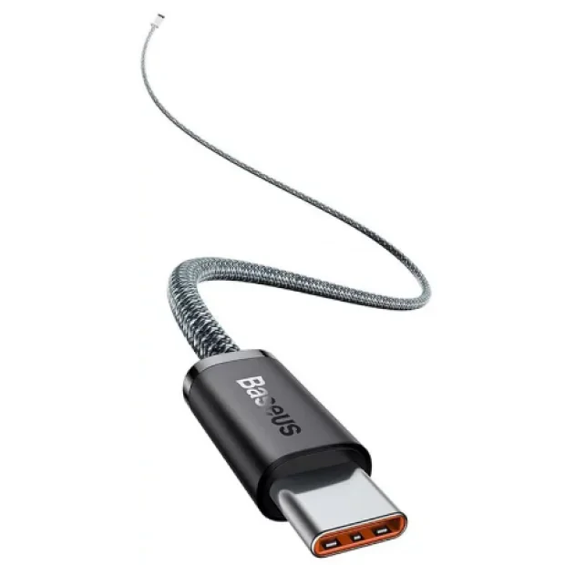Cablu Alimentare si Date Baseus Dynamic Series Fast Charging USB Type-C la USB Type-C 100W 1m braided Gri