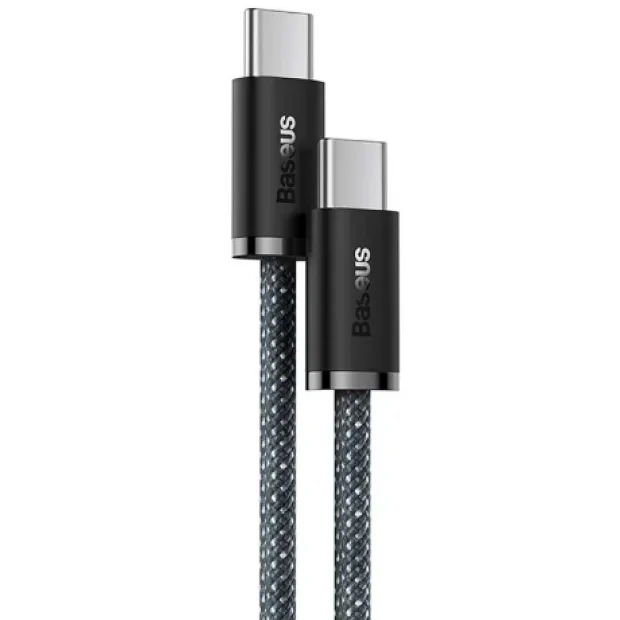 Cablu Alimentare si Date Baseus Dynamic Series Fast Charging USB Type-C la USB Type-C 100W 1m braided Gri