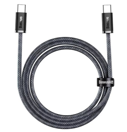 Cablu Alimentare si Date Baseus Dynamic Series Fast Charging USB Type-C la USB Type-C 100W 1m braided Gri thumb