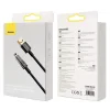 Cablu Alimentare si Date Baseus Explorer Fast Charging USB la Lightning Iphone 2.4A 1m Negru-Transparent