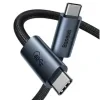 Cablu Alimentare si Date Baseus Flash Fast Charging USB4 USB Type-C la USB Type-C 100W braided 1m Gri