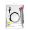 Cablu Alimentare si Date Baseus Halo Fast Charging USB la Micro-USB 3A brodat LED 1m Negru