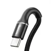 Cablu Alimentare si Date Baseus Halo Fast Charging USB la USB Type-C 2A brodat 2m Negru