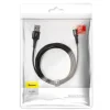Cablu Alimentare si Date Baseus Halo Fast Charging USB la USB Type-C 40W brodat 1m Negru