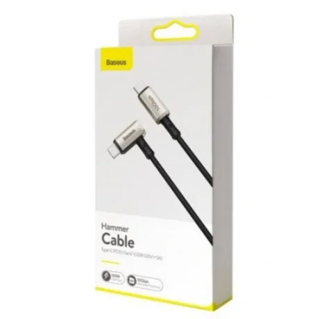 Cablu Alimentare si Date Baseus Hammer Fast Charging USB Type-C la USB Type-C 100W 1.5m Negru