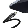 Cablu Alimentare si Date Baseus High Density Braided Fast Charging USB Type-C la Lightning Iphone PD 20W braided 1m Negru