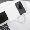 Cablu Alimentare si Date Baseus High Density Braided Fast Charging USB Type-C la Lightning Iphone PD 20W braided 2m Alb