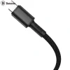 Cablu Alimentare si Date Baseus High Density Braided Fast Charging USB Type-C la USB Type-C 100W braided 1m Negru