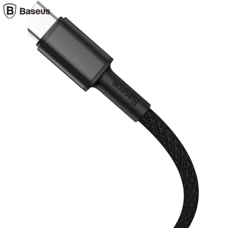 Cablu Alimentare si Date Baseus High Density Braided Fast Charging USB Type-C la USB Type-C 100W braided 1m Negru