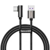 Cablu Alimentare si Date Baseus Legend Elbow Fast Charging USB la USB Type-C 66W braided 1m Negru