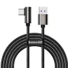 Cablu Alimentare si Date Baseus Legend Elbow Fast Charging USB la USB Type-C 66W braided 2m Negru