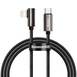 Cablu Alimentare si Date Baseus Legend Elbow Fast Charging USB Type-C la Lightning Iphone PD 20W braided 1m Negru