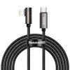 Cablu Alimentare si Date Baseus Legend Elbow Fast Charging USB Type-C la Lightning Iphone PD 20W braided 2m Negru