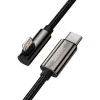 Cablu Alimentare si Date Baseus Legend Elbow Fast Charging USB Type-C la Lightning Iphone PD 20W braided 2m Negru