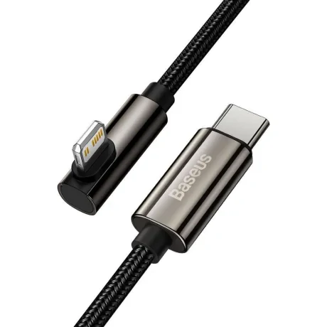 Cablu Alimentare si Date Baseus Legend Elbow Fast Charging USB Type-C la Lightning Iphone PD 20W braided 2m Negru
