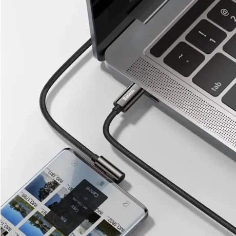 Cablu Alimentare si Date Baseus Legend Elbow Fast Charging USB Type-C la USB Type-C 100W braided 1m Negru