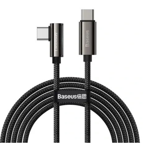 Cablu Alimentare si Date Baseus Legend Elbow Fast Charging USB Type-C la USB Type-C 100W braided 1m Negru