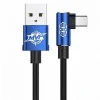 Cablu Alimentare si Date Baseus MVP 2 Fast Charging USB la USB Type-C 100W brodat 2m Negru+Albastru