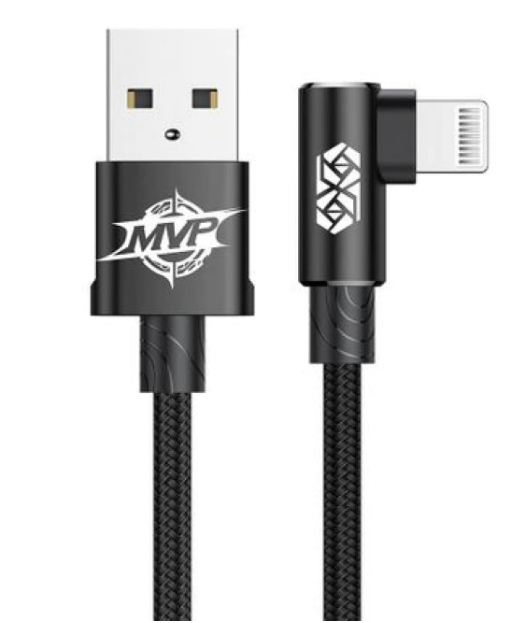 Cablu Alimentare si Date Baseus MVP Fast Charging USB la Lightning iPhone 2A brodat 1m Negru thumb