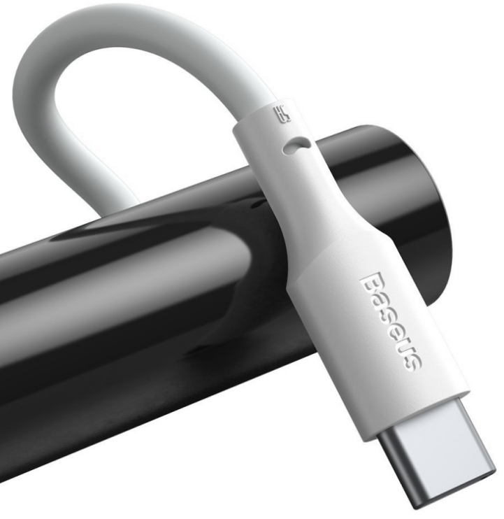 Set 2 x Cablu Alimentare si Date Baseus Simple Wisdom Fast Charging USB la USB Type-C 5A 1.5m Alb thumb