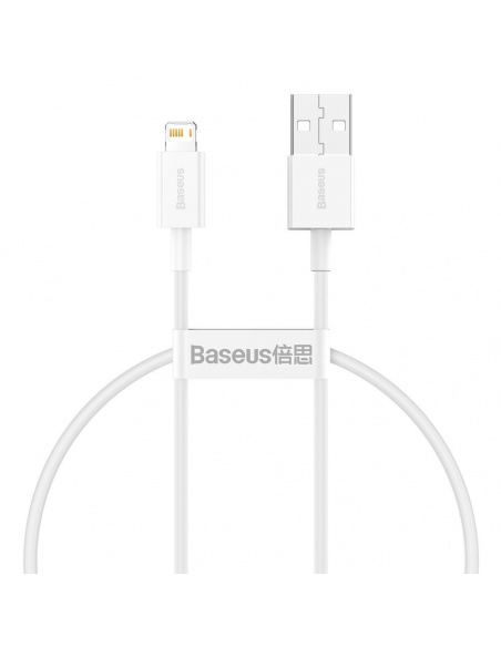 Cablu Alimentare si Date Baseus Superior Fast Charging USB la Lightning Iphone 2.4A 0.25m Alb thumb