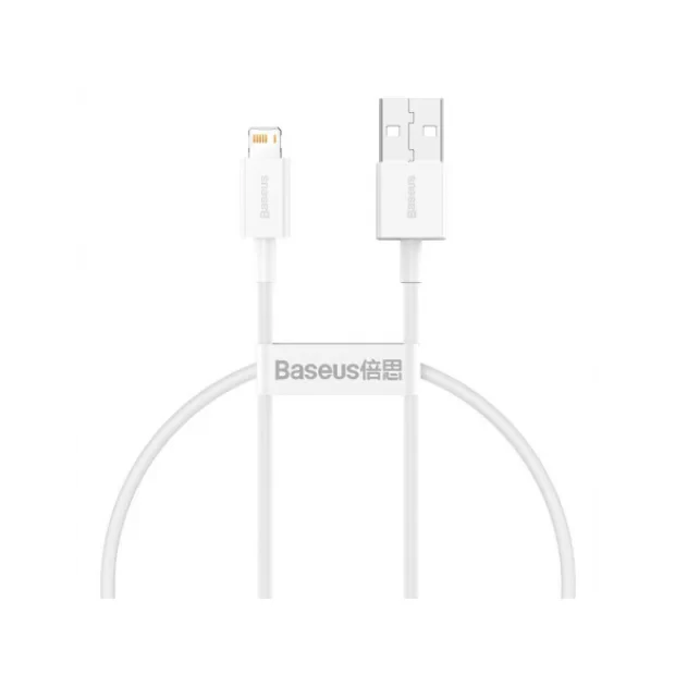 Cablu Alimentare si Date Baseus Superior Fast Charging USB la Lightning Iphone 2.4A 0.25m Alb