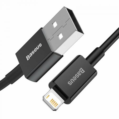 Cablu Alimentare si Date Baseus Superior Fast Charging USB la Lightning Iphone 2.4A 1m Negru thumb